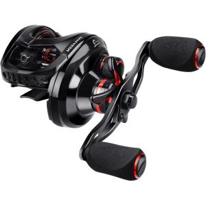 imageKastKing MegaJaws Baitcasting Fishing Reel New AutoMag Dual Braking System Baitcaster Fishing Reel Only 67oz 1764 LBs Carbon Fiber Drag 111 Shielded BB High Speed 541 to 911 Gear RatiosALeft HandedBlacktip721