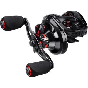 imageKastKing MegaJaws Baitcasting Fishing Reel New AutoMag Dual Braking System Baitcaster Fishing Reel Only 67oz 1764 LBs Carbon Fiber Drag 111 Shielded BB High Speed 541 to 911 Gear RatiosARight HandedBlacktip721