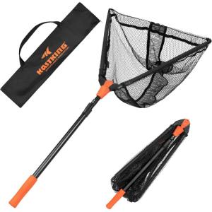 imageKastKing Pontus Fishing Net Foldable ampamp Lightweight Landing Net with Built in Length Scale Strength Aluminum Handle Fishing Gear and Gift for MenHoop Size 23extendable