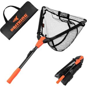 imageKastKing Pontus Fishing Net Foldable ampamp Lightweight Landing Net with Built in Length Scale Strength Aluminum Handle Fishing Gear and Gift for MenHoop Size 16not Extendable