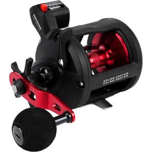 imageKastKing ReKon Round Baitcasting Fishing Reel Saltwater Inshore Surf Trolling Reel Up to 30LBS Powerful Max Drag Conventional Reel for Catfish Musky Bass Durable Graphite Frame for SaltwaterC Line Counter Size30 Left Handed