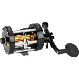 imageKastKing Rover Round Baitcasting Fishing Reel Perfect Conventional Reel for Catfish SalmonSteelhead Striper Bass and Inshore Saltwater Fishing Reel Reinforced Metal BodyBlack