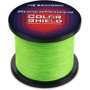 imageKastKing Superpower ColorShield Braided Fishing Line  Colorfast Braided Line 100 Solution Dyed UHMWPE Fiber Smooth ampamp Strong Superline Near Zero Stretch Sensitive High Abrasion Resistance