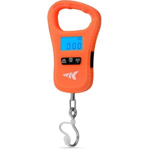 imageKastKing ToughTide Fishing Scale USB Charging 65lb Capacity UltraThin Digital Fish Scale LCD Display Ergonomic Handle Fish Scales Digital Weight Fishing Accessories for MenB Orange
