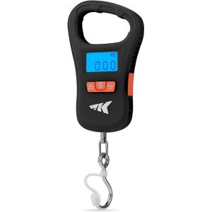 imageKastKing ToughTide Fishing Scale USB Charging 65lb Capacity UltraThin Digital Fish Scale LCD Display Ergonomic Handle Fish Scales Digital Weight Fishing Accessories for MenA Black