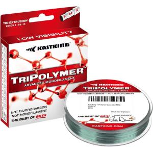 imageKastKing TriPolymer Advanced Monofilament Fishing Line Low Light Refraction Super Smooth Highly Abrasion Resistant Triple Cross Head Extrusion Process Fishing LineMAX GREEN
