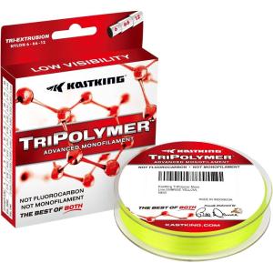 imageKastKing TriPolymer Advanced Monofilament Fishing Line Low Light Refraction Super Smooth Highly Abrasion Resistant Triple Cross Head Extrusion Process Fishing LineSUNRISE YELLOW