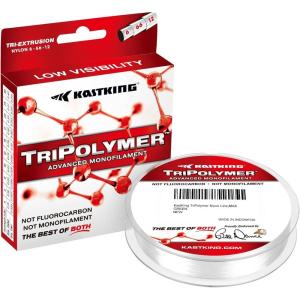 imageKastKing TriPolymer Advanced Monofilament Fishing Line Low Light Refraction Super Smooth Highly Abrasion Resistant Triple Cross Head Extrusion Process Fishing LineICE CLEAR