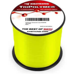 imageKastKing Tripolymer Advanced Monofilament Fishing Line   LB Filler Spools Mono Line High Strength Highly Abrasion Resistant Super Smooth Low Light Refraction TriExtrusion Advanced Fish LineB SUNRISE YELLOW