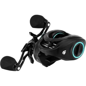 imageKastKing Verus Baitcasting Fishing Reel 2025 Model 6oz Ultra Lightweight Halo XII Magnetic Brake 91 MaxiDur Double Shielded Stainless Steel BB Up to 18 Lbs Max Drag 801721 Gear RatioARightBlack801