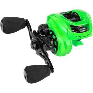 imageKastKing Zephyr Baitcasting Fishing Reel Halo XII Magnetic Braking System Baitcaster Reel 71 Double Shielded Stainless Steel BB 721 HighSpeed Gear Ratio 18lb Triple Disc Carbon Fiber DragBRight HandedGreen721