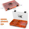 imageKastKing Bait Vault Camouflage Tackle Box Plastic Tackle Trays Fishing Tackle Box Storage Organizer with Removable Dividers 2 Packs 4 Packs Lure Boxes Terminal Tackle StorageOrange Camouflage 2Pack 3600