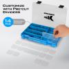 imageKastKing Bait Vault Camouflage Tackle Box Plastic Tackle Trays Fishing Tackle Box Storage Organizer with Removable Dividers 2 Packs 4 Packs Lure Boxes Terminal Tackle StorageBlue Camouflage 2Pack 3600