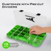 imageKastKing Bait Vault Camouflage Tackle Box Plastic Tackle Trays Fishing Tackle Box Storage Organizer with Removable Dividers 2 Packs 4 Packs Lure Boxes Terminal Tackle StorageGreen Camouflage 4Pack 3700