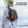 imageKastKing BaitSpace Fishing Sling Bag Fishing Backpack with Rod ampamp Beverage Holder Tackle Bag for Fishing GearG Black  Standard