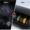 imageKastKing BaitSpace Line Management Bag Fishing Line Storage Bag with Water Resistant Nylon Clear View Window Removable Divider Tanglefree Leader Line HolderD BlackLarge