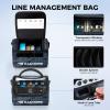 imageKastKing BaitSpace Line Management Bag Fishing Line Storage Bag with Water Resistant Nylon Clear View Window Removable Divider Tanglefree Leader Line HolderB BlueMedium