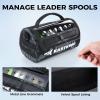 imageKastKing BaitSpace Line Management Bag Fishing Line Storage Bag with Water Resistant Nylon Clear View Window Removable Divider Tanglefree Leader Line HolderD BlackLarge