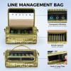 imageKastKing BaitSpace Line Management Bag Fishing Line Storage Bag with Water Resistant Nylon Clear View Window Removable Divider Tanglefree Leader Line HolderF KhakiLarge