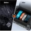 imageKastKing BaitSpace Line Management Bag Fishing Line Storage Bag with Water Resistant Nylon Clear View Window Removable Divider Tanglefree Leader Line HolderA BlackMedium