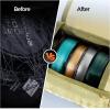 imageKastKing BaitSpace Line Management Bag Fishing Line Storage Bag with Water Resistant Nylon Clear View Window Removable Divider Tanglefree Leader Line HolderC KhakiMedium