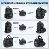 imageKastKing BaitSpace Line Management Bag Fishing Line Storage Bag with Water Resistant Nylon Clear View Window Removable Divider Tanglefree Leader Line HolderA BlackMedium