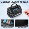 imageKastKing BaitSpace Line Management Bag Fishing Line Storage Bag with Water Resistant Nylon Clear View Window Removable Divider Tanglefree Leader Line HolderA BlackMedium