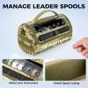 imageKastKing BaitSpace Line Management Bag Fishing Line Storage Bag with Water Resistant Nylon Clear View Window Removable Divider Tanglefree Leader Line HolderF KhakiLarge