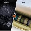 imageKastKing BaitSpace Line Management Bag Fishing Line Storage Bag with Water Resistant Nylon Clear View Window Removable Divider Tanglefree Leader Line HolderF KhakiLarge