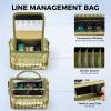 imageKastKing BaitSpace Line Management Bag Fishing Line Storage Bag with Water Resistant Nylon Clear View Window Removable Divider Tanglefree Leader Line HolderC KhakiMedium