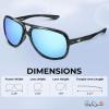 imageKastKing Bill Dance Polarized Sport Fishing Sunglasses for Men and Women Ideal for Driving Cycling and RunningUV ProtectionFrame Gray Texture  Lens Blue Ocean  Blue White Mirror