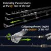 imageKastKing Blackhawk II Telescopic Fishing Rods Graphite Rod Blanks Durable Glass Tip Floating Guides 1pc Performance EVA Handle