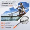 imageKastKing Brutus Fishing Net Foldable Extendable Fish Landing Net Lightweight ampamp Portable Fishing Net with Soft EVA Foam Handle Holds up to 44lbs20KG FishFriendly Mesh for a Safe ReleaseG PVC net combo Hoop Size 151210not extendable