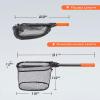 imageKastKing Brutus Fishing Net Foldable Extendable Fish Landing Net Lightweight ampamp Portable Fishing Net with Soft EVA Foam Handle Holds up to 44lbs20KG FishFriendly Mesh for a Safe ReleaseA PVC net  Hoop Size 15 12 10 not extendable
