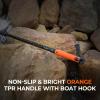 imageKastKing Brutus Folding Landing Net with Boat Hook Foldable Extendable Lightweight ampamp Strong MultiFunctional Builtin Boat Hook NonSlip ampamp Bright Orange TPR Handle Two Nets OptionsSilicone Net  75 Full