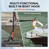 imageKastKing Brutus Folding Landing Net with Boat Hook Foldable Extendable Lightweight ampamp Strong MultiFunctional Builtin Boat Hook NonSlip ampamp Bright Orange TPR Handle Two Nets OptionsSilicone Net  75 Full