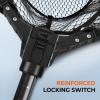 imageKastKing Brutus Folding Landing Net with Boat Hook Foldable Extendable Lightweight ampamp Strong MultiFunctional Builtin Boat Hook NonSlip ampamp Bright Orange TPR Handle Two Nets OptionsPvc Net  75 Full