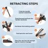 imageKastKing Brutus Folding Landing Net with Boat Hook Foldable Extendable Lightweight ampamp Strong MultiFunctional Builtin Boat Hook NonSlip ampamp Bright Orange TPR Handle Two Nets OptionsPvc Net  75 Full
