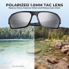 imageKastKing Chippewa Polarized Fishing Sunglasses UV400 Protection Full Wrap Frame Sports Cycling Sunglasses 10mm TAC LensesA Gloss Black Frame  Smoke Mirror