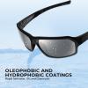 imageKastKing Chippewa Polarized Fishing Sunglasses UV400 Protection Full Wrap Frame Sports Cycling Sunglasses 10mm TAC LensesA Gloss Black Frame  Smoke Mirror