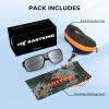 imageKastKing Chippewa Polarized Fishing Sunglasses UV400 Protection Full Wrap Frame Sports Cycling Sunglasses 10mm TAC LensesB Matt Smoke Crystal Frame  Smoke Mirror