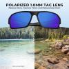 imageKastKing Chippewa Polarized Fishing Sunglasses UV400 Protection Full Wrap Frame Sports Cycling Sunglasses 10mm TAC LensesC Matte Black  Smok Frame  Cobalt Mirror