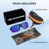 imageKastKing Chippewa Polarized Fishing Sunglasses UV400 Protection Full Wrap Frame Sports Cycling Sunglasses 10mm TAC LensesC Matte Black  Smok Frame  Cobalt Mirror