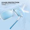imageKastKing Chippewa Polarized Fishing Sunglasses UV400 Protection Full Wrap Frame Sports Cycling Sunglasses 10mm TAC LensesD Gloss Tal Light Blue Frame  Ice Blue Mirror