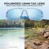 imageKastKing Chippewa Polarized Fishing Sunglasses UV400 Protection Full Wrap Frame Sports Cycling Sunglasses 10mm TAC LensesD Gloss Tal Light Blue Frame  Ice Blue Mirror