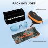 imageKastKing Chippewa Polarized Fishing Sunglasses UV400 Protection Full Wrap Frame Sports Cycling Sunglasses 10mm TAC LensesD Gloss Tal Light Blue Frame  Ice Blue Mirror