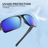 imageKastKing Chippewa Polarized Fishing Sunglasses UV400 Protection Full Wrap Frame Sports Cycling Sunglasses 10mm TAC LensesE Gloss Tal Light Gray  Silver Frame  Blue Ocean Mirror