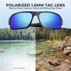 imageKastKing Chippewa Polarized Fishing Sunglasses UV400 Protection Full Wrap Frame Sports Cycling Sunglasses 10mm TAC LensesE Gloss Tal Light Gray  Silver Frame  Blue Ocean Mirror
