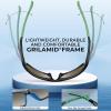 imageKastKing Chippewa Polarized Fishing Sunglasses UV400 Protection Full Wrap Frame Sports Cycling Sunglasses 10mm TAC LensesF Gloss Black Frame  Chartruesse Mirror