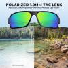 imageKastKing Chippewa Polarized Fishing Sunglasses UV400 Protection Full Wrap Frame Sports Cycling Sunglasses 10mm TAC LensesF Gloss Black Frame  Chartruesse Mirror